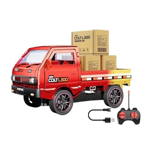 Tktouci Camión de Radio Control | Vehículo de Juego con Luz y Sonido,Camiones de Juguete | para Niños y Niñas Juego en Interiores Parque de Carreras Patio Navidad Cumpleaños