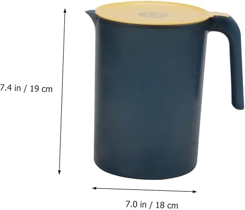 Miniatura 3 de VANZACK Botella de plástico para agua fría, tarros de jugo de vidrio, tetera de vidrio transparente, recipiente grande de plástico, máquina de té