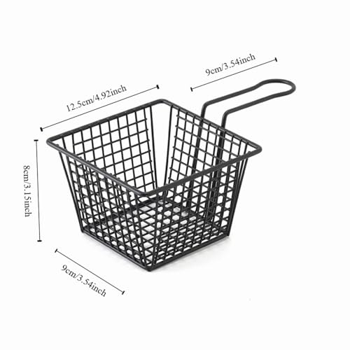 Cesta para Freidora MOPFOL con Manija, Estructura de Acero Inoxidable 304, Drenaje Eficiente de Aceite para Uso en Restaurantes y Cocinas Caseras, 12.5 cm miniatura 6
