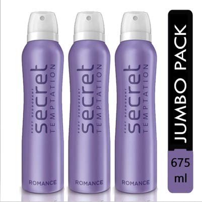 Secret Temptation Romance Deodorant for Women 225 ml (Pack of 3)-picture-49
