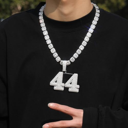 3UMeter Diamond Chain Iced Out Letter Necklace Custom Name Chain Name Plate Necklaces with Rope Chain Custom Name Necklace Hip Hop Pendant for Men Women4