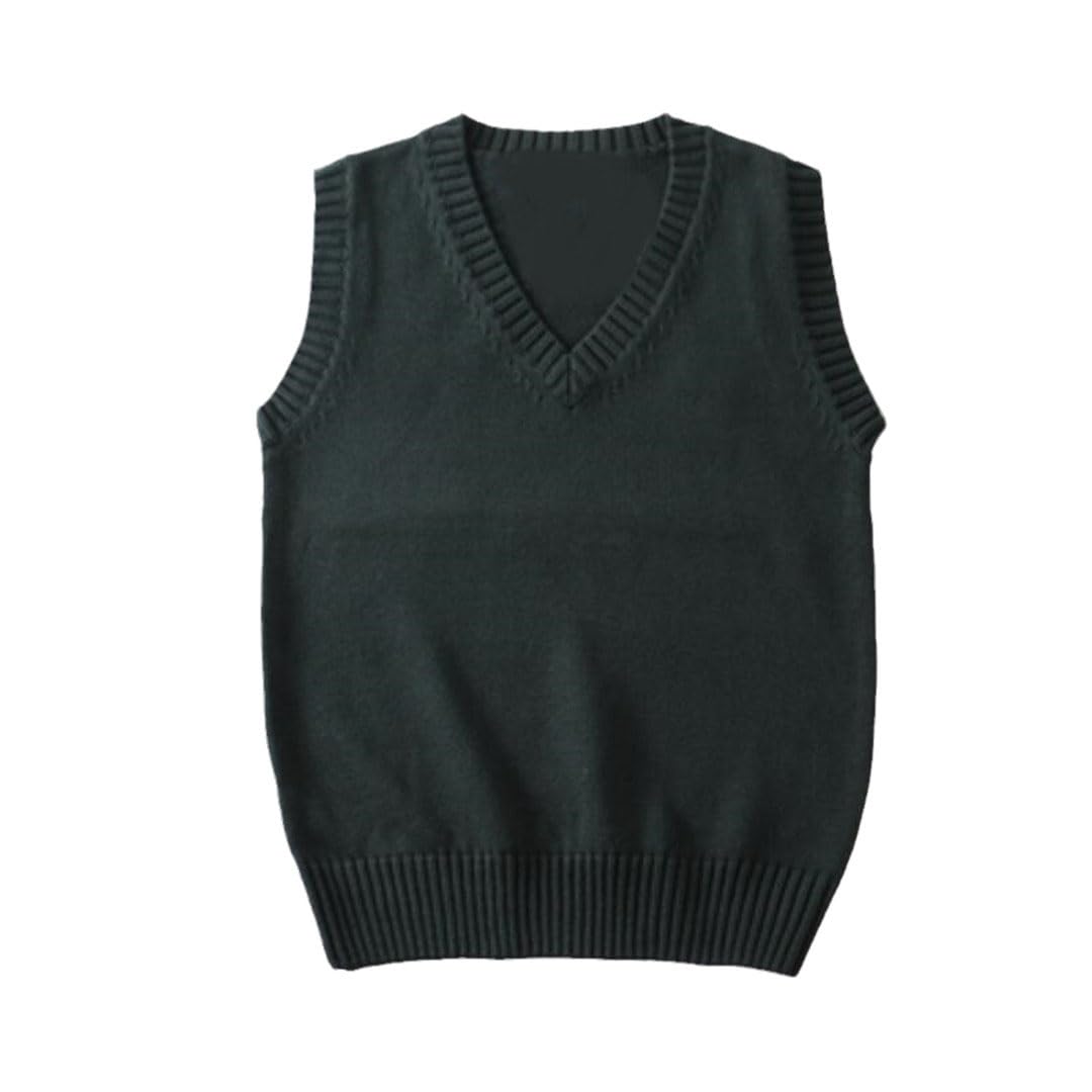 Women's Dark En8 Sleeveless Sweater Vest V Neck Knitted Pullover Vest Tops