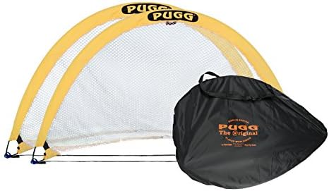 PUGG 6 Foot Pop Up Soccer Goal - Portable Training Futsal Football Net - The Original Pickup Game Goal (2 Goals and Bag)