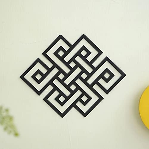 RESACO Celtic Knot Metal Wall Art Black Metal Wall Decor Celtic Symbol Wall Plaque Knot Decorations for Bathroom Kitchen Office Indoor Outdoor