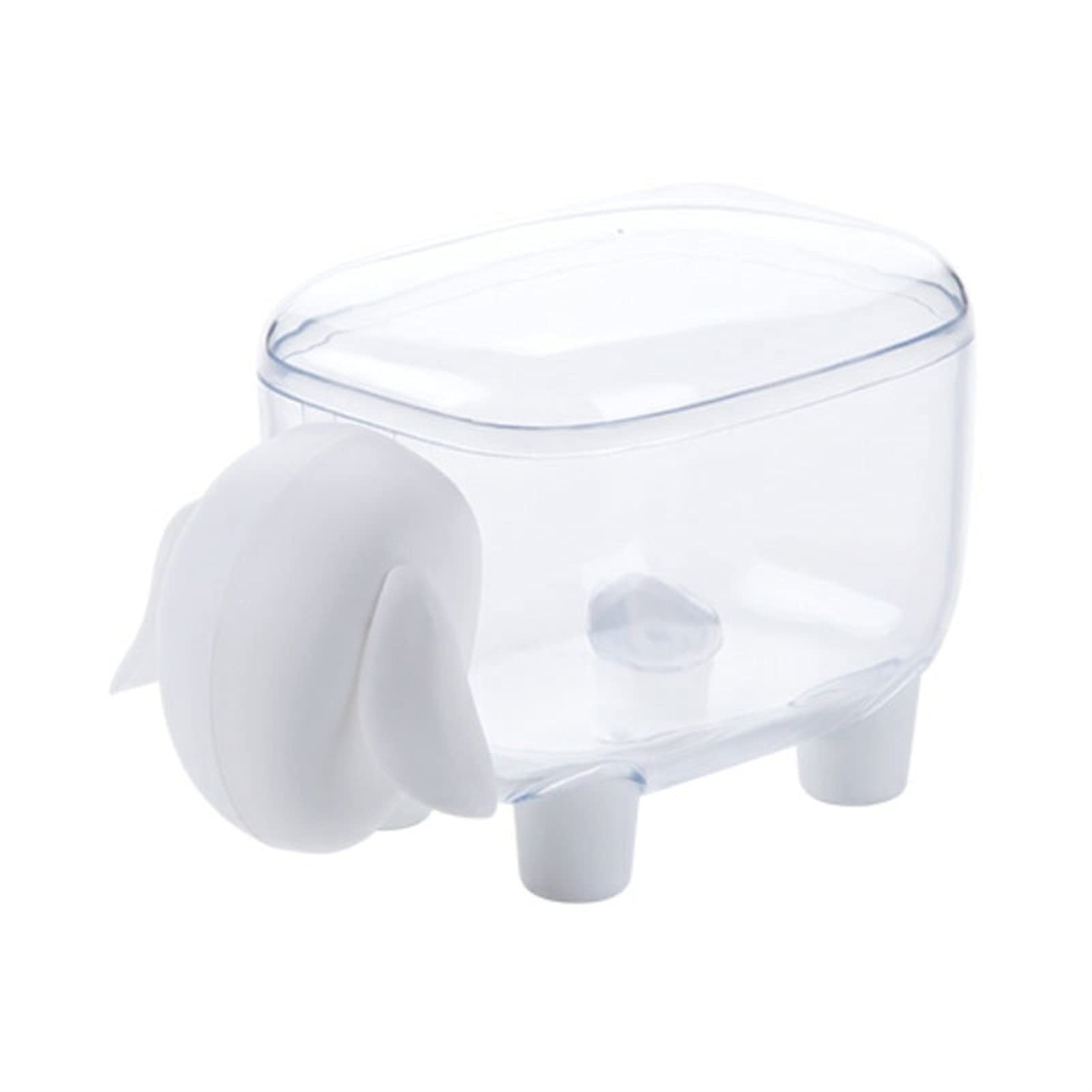 HDBCYUAZ Cotton Swab Storage Box With Lid Transparent Cosmetic Small Desktop Makeup Finishing(A)