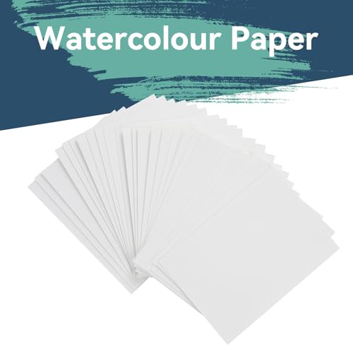 AiQInu 30 Sheets A4 Watercolour Paper 300 g/m², 30 x 21 cm Watercolour Paper, Double-Sided Use, for Children, Students, Teachers, Artists, Drawing Paper for Watercolour Brushes, Watercolours - Image 8