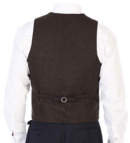 Gioberti Men's 6 Button Slim Fit Formal Herringbone Tweed Vest4