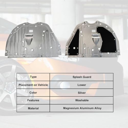Image of SecosAutoparts Engine Splash Shield 74111-T20-A00 Fit for Honda Civic 2022 2023 - Steel Under Car Cover Guard Replaces 74111T20A0 74113-T20-A00 | Steel engine splash shield 74111-T20-A00 Fit for 2022-2023 Honda Civic