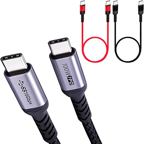 SUMPK USB C to USB C Fast Charging Cable 1.5 FT, Short Type C to Type C Cord Cover