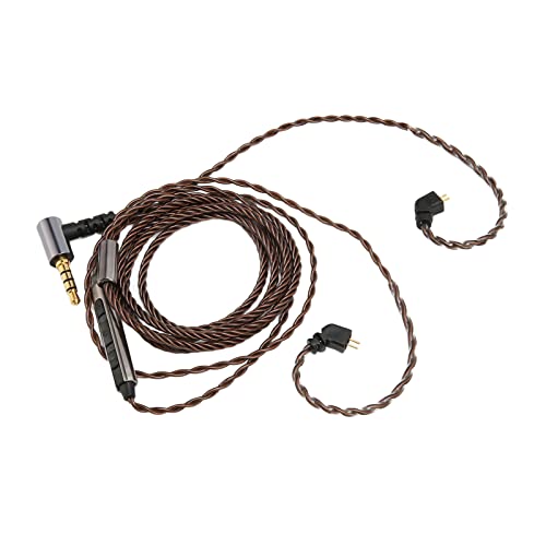 Câble IEM 2 broches 0.78mm avec micro et fiche 3.5mm coudée pour écouteurs AS10 ZST ZS3