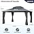 Raysfung 12' x 14' Hardtop Gazebo, Outdoor Polycarbonate Double Roof Gazebo with Metal Frame Permanent Pavilion with Netting& Curtains for Garden, Patio