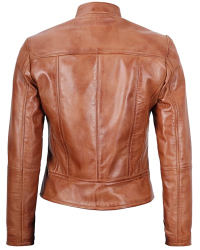 Decrum Womens Leather Jacket - Real Lambskin Stylish Leather Jackets For Women4