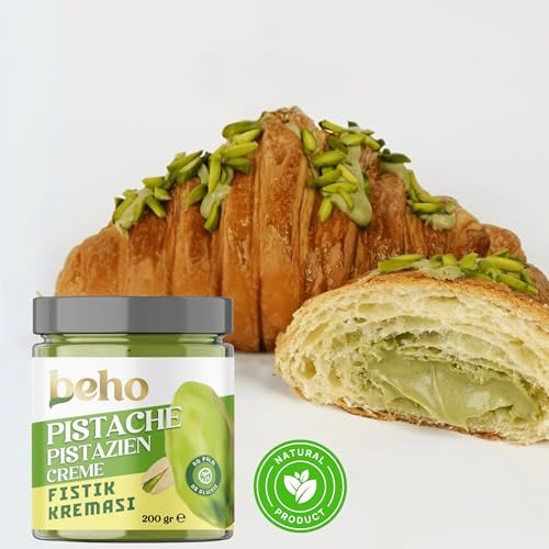 Natürliche Pistaziencreme aus Premium Pistazien | 200 g | Für die virale Dubai-Schokolade und alle Gerichte | Pistazienpaste | Pistazienmus | Ohne Palmöl und Glukose (2 Stück, Select)