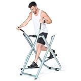 SogesPower Air Walk Trainer Elliptical Machine Glider, Elliptical Exercise Machine with Monitor for Home Gym, Low-Impact Design Elliptical Machine for Full Body Fitness Workout, 330LBS Weight Capacity