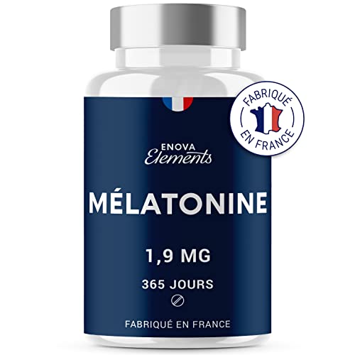 MÉLATONINE 1,9MG - 1 an d’Approvisionnement 365 Comprimés - Endormissement, Sommeil, Jetlag - Fabriqué en France