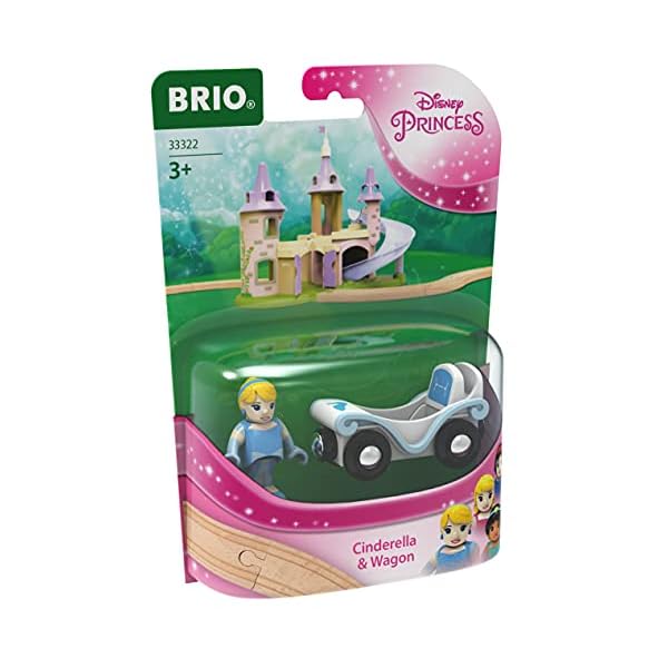 BRIO Disney Princess 33322 - Aschenputtel mit Waggon - Ergänzung Holzeisenbahn - Empfohlen ab 3 Jahren – Bild 7