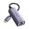 UGREEN Adaptador USB C a Ethernet, adaptador Ethernet Plug and Play de 1 Gbps, funda de aluminio, (compatible con Thunderbolt 4/3) a adaptador de red RJ45, compatible con MacBook Pro/Air, iPhone 16