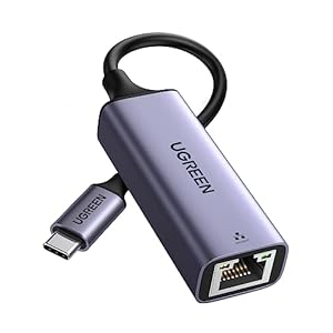 UGREEN USB C to Ethernet Adapter, Gigabit RJ45 to USB 3.0 Type-C (Thunderbolt 3) Ethernet LAN Network Adapter, Compatible with MacBook Pro, iPad Pro, Dell XPS and More