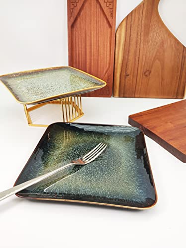 Jinsongdafa Ceramic Dinner Plates Set Of 4, Main Dish For Steak, Bread, Risotto, Pasta, Salad, Microwave, Oven And Dishwasher Safe, Scratch Resistant (9 Inch) #TOP6