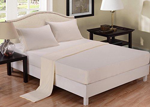 Rayyan Linen Drap-housse en polycoton uni Cover