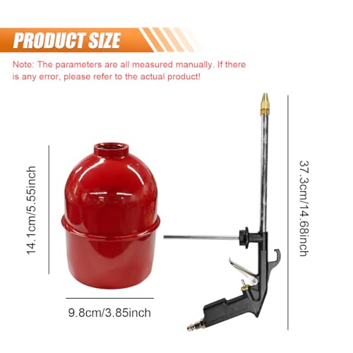 Image of Car Air Engine Cleaning Spray Gun, High-Pressure Air Nozzle Blow Gun with 1-Liter Metal Jug, Pneumatic Dust Cleaner Sprayer Tool, Siphon Vehicle Engine Bay Wash Spray Kit(Red)