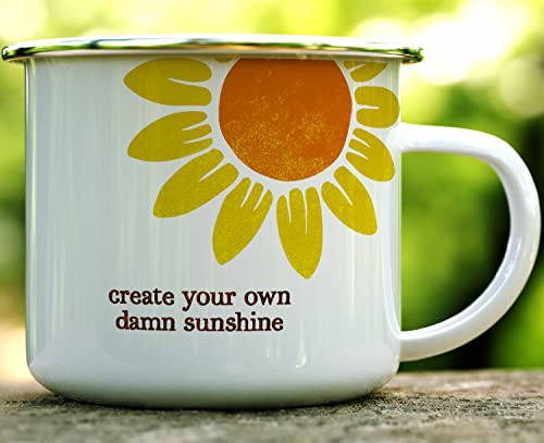 Taza Camping Loftipop 16oz Esmaltada Acero Ligera Blanca miniatura 2