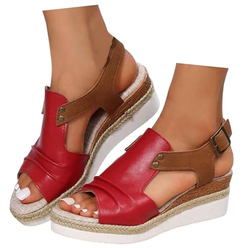 Summer Wedge Sandals for Women 2025,Wide Width Wedges for Women Dressy,Platform Sandals,Wedge Ankle Strap Open Toe Shoes,Orthopedic Walking Slip On Shoes3