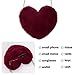 Miayon Heart Shaped Faux Fur Purse Fluffy Crossbody Shoulder Bag Cute Clutch Purses for Women Halloween Christmas Valentine (Dark Red)