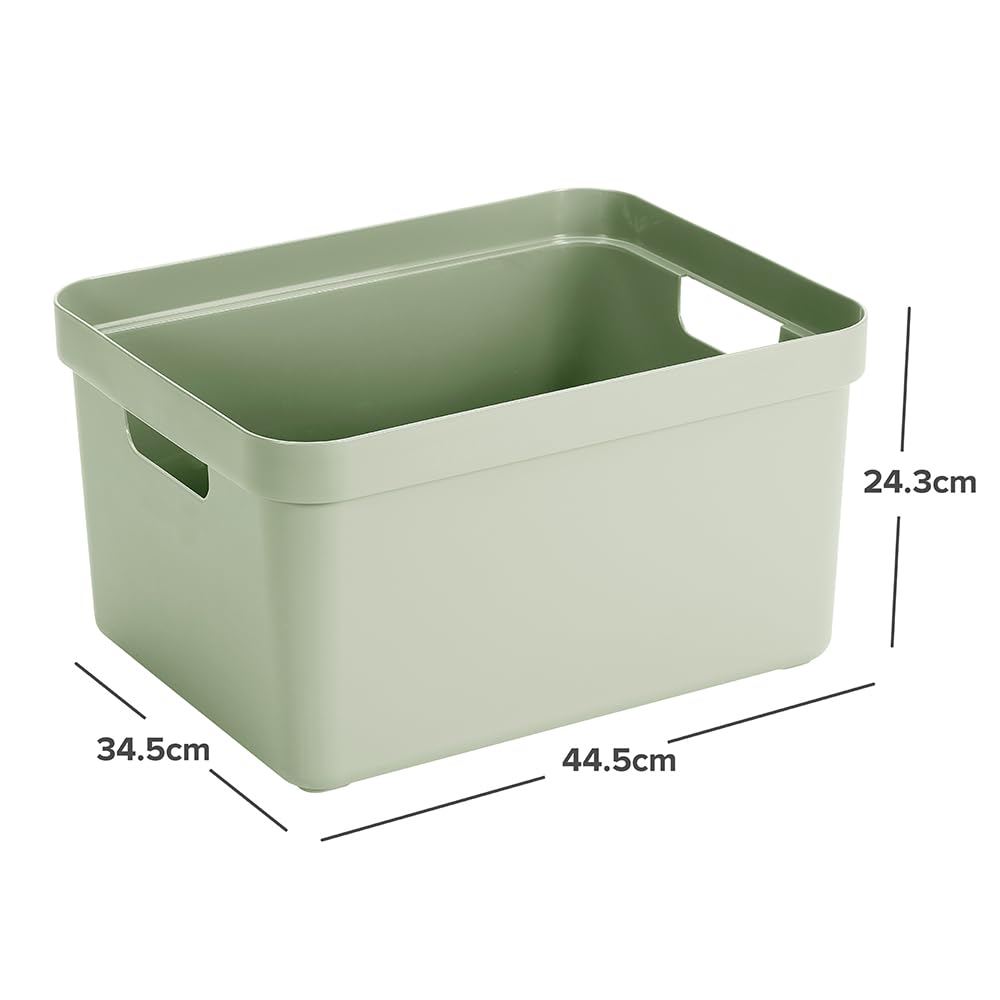 Sunware Sigma Home Contenitore Plastica 32L – 44,5x34,5x24,3cm – Contenitori plastica per Bagno e Cucina organizer – compatibile con Coperchio (Venduto separatamente)