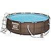 Bestway Power Steel Deluxe, Frame Pool rond met stevig stalen frame in complete set, rotan-look, 366 x 100 cm