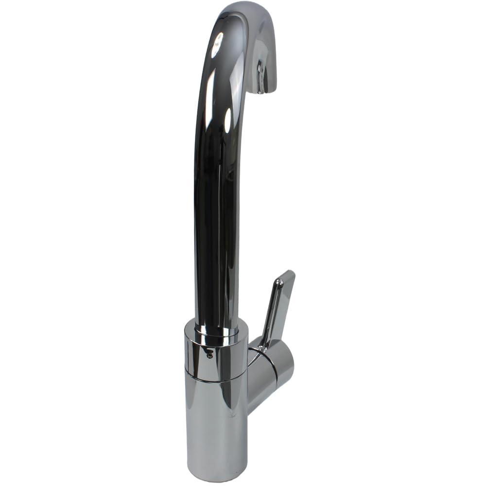 Comet Lucca - Miscelatore monocomando ovale, per camper, roulotte, camper, campeggio, barca, interruttore cromato