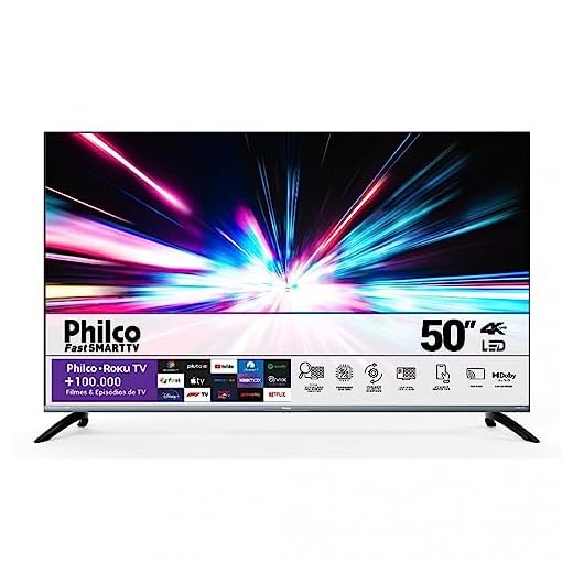 Smart TV Philco 50” PTV50G70R2CSGBL 4K Roku TV HDR10