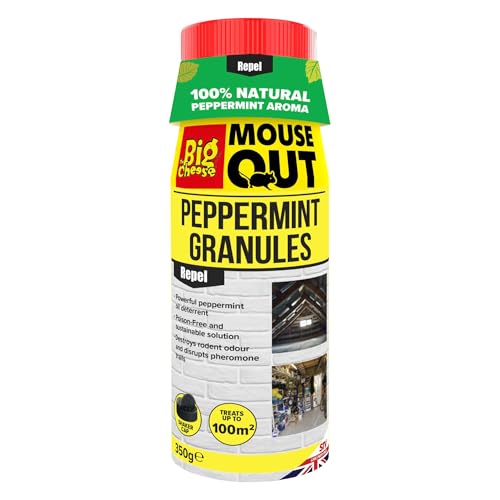 The Big Cheese Mouse Out Peppermint Granules 350g Non-Toxic Rat & Mouse Deterrent | Poison-Free Rodent Repellent | Safe for Food Storage Areas