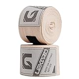 LEKÄRO Elastic Cotton Boxing Hand Wraps for Muay Thai MMA Training for Men & Women (White, 160