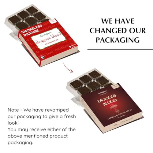 Image of Aromafume Dragons Blood Incense Bricks (3 Trays x 9 Pieces Each) | Ideal for Positive Vibe Generation, clearing Negative Energy, Purification, Relaxation, Healing & Rituals | Refill Pack