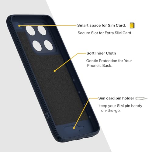 Image of Outlouders Back Cover for Motorola Moto Edge 70 Pro 5G | Full Camera Protection | TPU Soft Flexible Shockproof Bumper Case (Blue)
