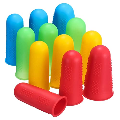 KOCKSHION 1Set Silicone Finger Covers Scald Skid Protective Sleeves for Durable Use Thumb Protectors Multiple and Colors for Crafting