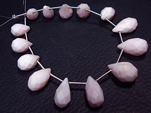 Opale rose facettée perles gouttes en fil de 7 pouces pour loisirs créatifs et joaillerie DIY