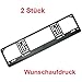 Produktbild geo-versand 2 Stück - vorne und hinten Nummernschildverstärker Auto-Kennzeichenhalter mit Geocaching Logo Geschenk KFZ Autokennzeichen Geocaching Groundspeak Geschenk