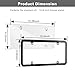 Transparent License Plate Cover and Frames, 2Pack Grey Clear Front and Rear License Plate Holder with Screws & Caps, Unbreakable Car Licence Plate Frame, Universal Fit for Most US Plates