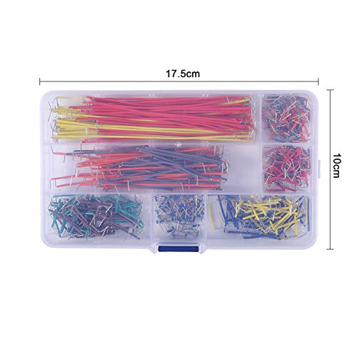 ALMOCN 560PCS Jumper Wire Kit,14 Lengths Assorted Preformed Jumper Wire for Breadboard Prototyping Solder Circuits with Box - Thumbnail 7