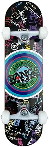 ラングスジャパン(RANGS) ラングスR1スケートボード アーバンブラック 7.25×28インチ コンプリートセット PUウィー...