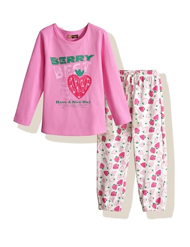 Image of Amazon Brand - Symbol Girls Girls Night Dress | 100% Cotton T-Shirt & Pyjama Set | Age 2-14 Years