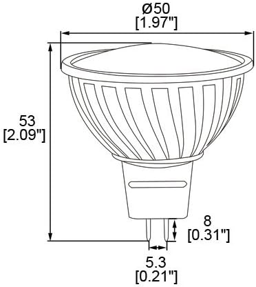 Miniatura 5 de MR16-DIM-24T-DW - Bombilla halógena LED regulable MR16 GU5.3 de 12 V, reflector de haz ancho de 120 grados, 4.8 W, equivalente a 50 W, luz blanca