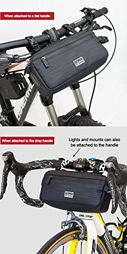 GORIX Sac De Guidon Vélo Étanché 2L - Sac Avant Cylindre Léger Et Robuste Pour VTT, Route, Cyclisme Urbain