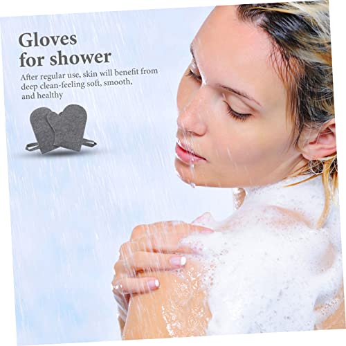minkissy 8 Peças Luvas De Feltro Para Sauna Esfoliantes Cinza Ferramentas De Massagem Esfoliantes Br