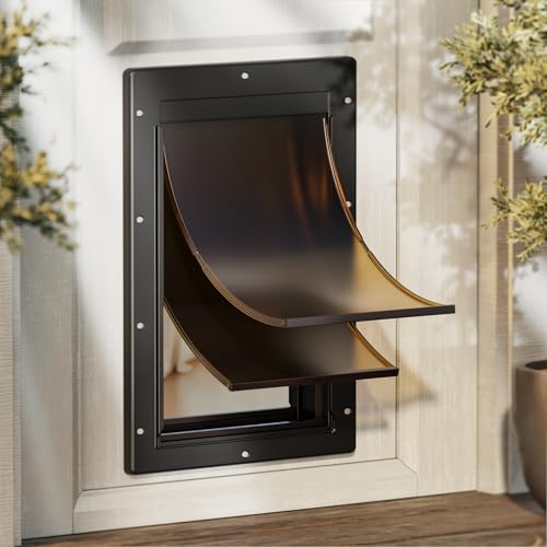 PETCOMING Never Rust Plastic Dog door, Large Doggy Door, Doggie Door for Easy Install in Interior...