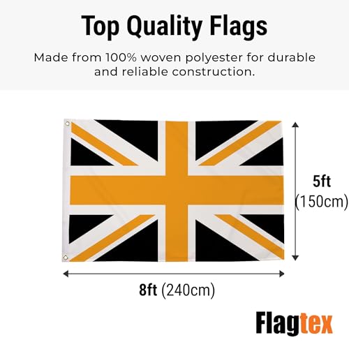 Drapeau Union Jack noir et doré Flagtex pour masquer un mur vide - 3