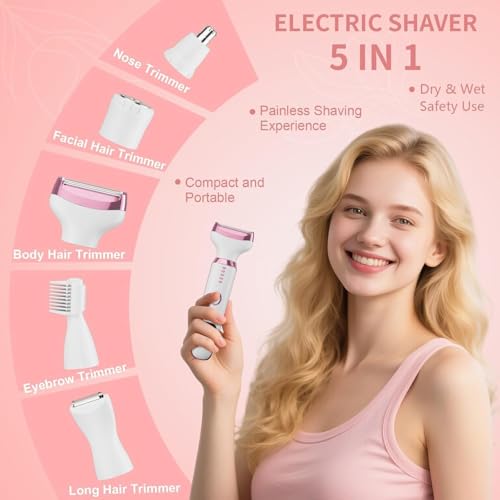 Image of Bikini trimmers for women 5-in-1 Trimmer Bikini Trimmer for Women |MultipurposeTrimmer (White)