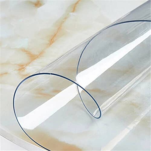 Customizable 1.0Mm Thick Round Premium Crystal Clear Multi-Purpose Heavy-Duty Vinyl Fabric Tablecloth Protective Cover Table Mats Desk Pad For Round Dining Table #TOP1